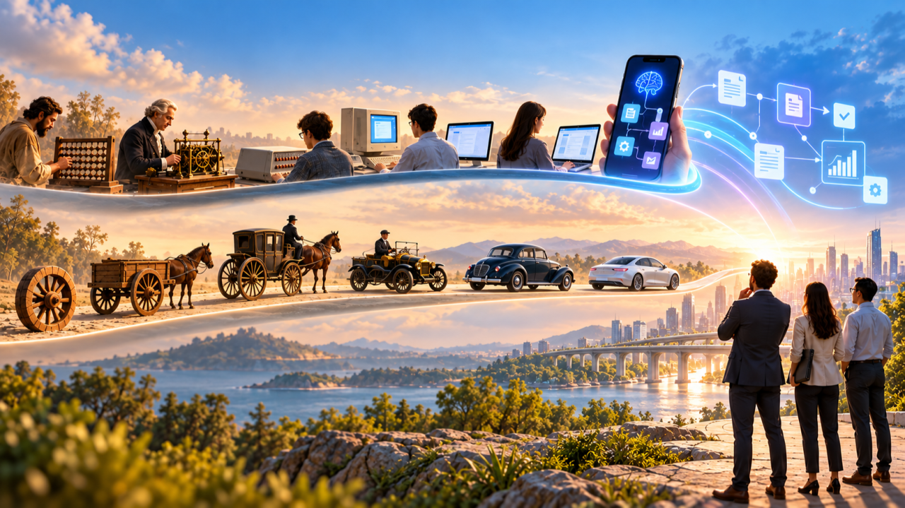 Illustration accompanying From the Wheel to AI: Humanity Has Been Here Before.